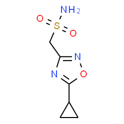 ChemSpider 2D Image | 1-(5-Cyclopropyl-1,2,4-oxadiazol-3-yl)methanesulfonamide | C6H9N3O3S