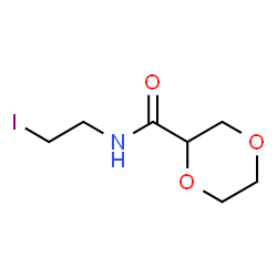 ChemSpider 2D Image | N-(2-Iodoethyl)-1,4-dioxane-2-carboxamide | C7H12INO3