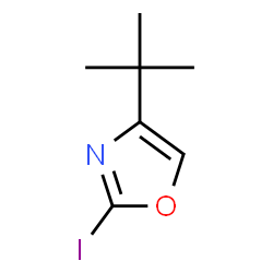 ChemSpider 2D Image | 2-Iodo-4-(2-methyl-2-propanyl)-1,3-oxazole | C7H10INO
