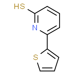 ChemSpider 2D Image | 6-(2-Thienyl)-2-pyridinethiol | C9H7NS2