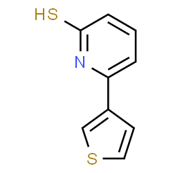 ChemSpider 2D Image | 6-(3-Thienyl)-2-pyridinethiol | C9H7NS2