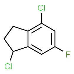 ChemSpider 2D Image | 1,4-Dichloro-6-fluoroindane | C9H7Cl2F