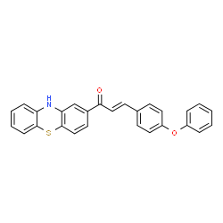 ChemSpider 2D Image | (2E)-1-(10H-Phenothiazin-2-yl)-3-(4-phenoxyphenyl)-2-propen-1-one | C27H19NO2S