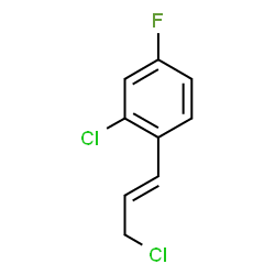 ChemSpider 2D Image | 2-Chloro-1-[(1E)-3-chloro-1-propen-1-yl]-4-fluorobenzene | C9H7Cl2F