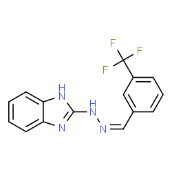 ChemSpider 2D Image | 2-{(2Z)-2-[3-(Trifluoromethyl)benzylidene]hydrazino}-1H-benzimidazole | C15H11F3N4