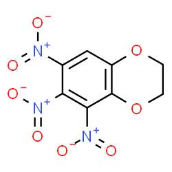 ChemSpider 2D Image | 5,6,7-Trinitro-1,4-benzodioxane | C8H5N3O8
