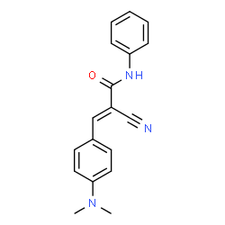 ChemSpider 2D Image | (2E)-2-Cyano-3-[4-(dimethylamino)phenyl]-N-phenylacrylamide | C18H17N3O