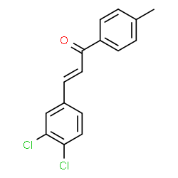 ChemSpider 2D Image | (2E)-3-(3,4-Dichlorophenyl)-1-(4-methylphenyl)-2-propen-1-one | C16H12Cl2O