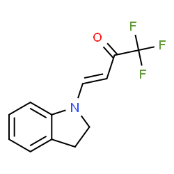 ChemSpider 2D Image | (3E)-4-(2,3-Dihydro-1H-indol-1-yl)-1,1,1-trifluoro-3-buten-2-one | C12H10F3NO