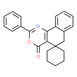 ChemSpider 2D Image | 2'-Phenylspiro[cyclohexane-1,5'-naphtho[1,2-d][1,3]oxazin]-4'(6'H)-one | C23H21NO2