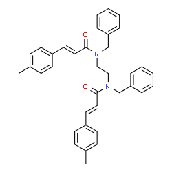ChemSpider 2D Image | (2E,2'E)-N,N'-1,2-Ethanediylbis[N-benzyl-3-(4-methylphenyl)acrylamide] | C36H36N2O2