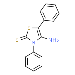 ChemSpider 2D Image | 4-Amino-3,5-diphenyl-2(3H)-thiazolethione | C15H12N2S2