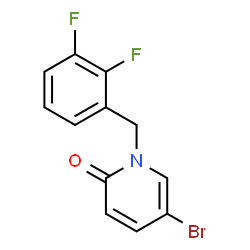 ChemSpider 2D Image | 5-Bromo-1-(2,3-difluorobenzyl)-2(1H)-pyridinone | C12H8BrF2NO