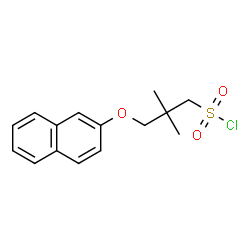 ChemSpider 2D Image | 2,2-Dimethyl-3-(2-naphthyloxy)-1-propanesulfonyl chloride | C15H17ClO3S