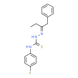 ChemSpider 2D Image | (2E)-N-(4-Fluorophenyl)-2-(1-phenyl-2-butanylidene)hydrazinecarbothioamide | C17H18FN3S