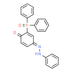 ChemSpider 2D Image | (4E)-2-(Diphenylphosphoryl)-4-(phenylhydrazono)-2,5-cyclohexadien-1-one | C24H19N2O2P