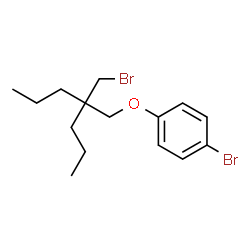 ChemSpider 2D Image | 1-Bromo-4-{[2-(bromomethyl)-2-propylpentyl]oxy}benzene | C15H22Br2O