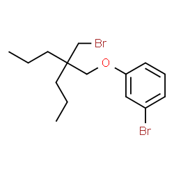 ChemSpider 2D Image | 1-Bromo-3-{[2-(bromomethyl)-2-propylpentyl]oxy}benzene | C15H22Br2O