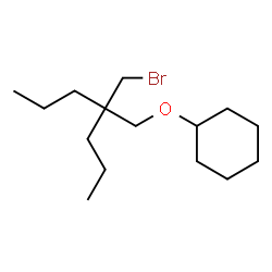 ChemSpider 2D Image | {[2-(Bromomethyl)-2-propylpentyl]oxy}cyclohexane | C15H29BrO