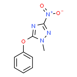 ChemSpider 2D Image | 1-Methyl-3-nitro-5-phenoxy-1H-1,2,4-triazole | C9H8N4O3
