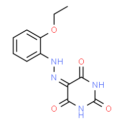 ChemSpider 2D Image | 5-[(2-Ethoxyphenyl)hydrazono]-2,4,6(1H,3H,5H)-pyrimidinetrione | C12H12N4O4