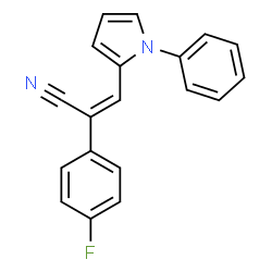 ChemSpider 2D Image | (2Z)-2-(4-Fluorophenyl)-3-(1-phenyl-1H-pyrrol-2-yl)acrylonitrile | C19H13FN2