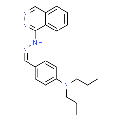 ChemSpider 2D Image | 4-[(Z)-(1-Phthalazinylhydrazono)methyl]-N,N-dipropylaniline | C21H25N5