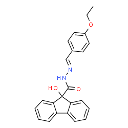 ChemSpider 2D Image | N'-[(E)-(4-Ethoxyphenyl)methylene]-9-hydroxy-9H-fluorene-9-carbohydrazide | C23H20N2O3