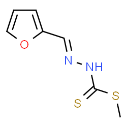ChemSpider 2D Image | Methyl (2E)-2-(2-furylmethylene)hydrazinecarbodithioate | C7H8N2OS2