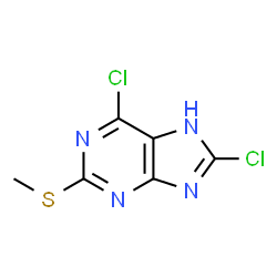 ChemSpider 2D Image | 6,8-Dichloro-2-(methylsulfanyl)-7H-purine | C6H4Cl2N4S