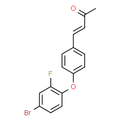 ChemSpider 2D Image | (3E)-4-[4-(4-Bromo-2-fluorophenoxy)phenyl]-3-buten-2-one | C16H12BrFO2