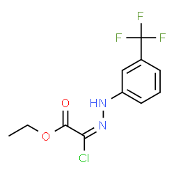 ChemSpider 2D Image | Ethyl chloro((3-(trifluoromethyl)phenyl)hydrazono)acetate | C11H10ClF3N2O2