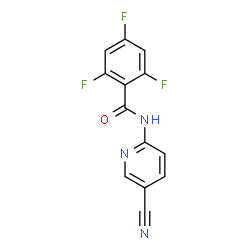 ChemSpider 2D Image | N-(5-Cyano-2-pyridinyl)-2,4,6-trifluorobenzamide | C13H6F3N3O