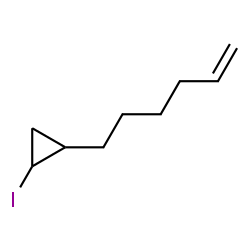ChemSpider 2D Image | 1-(5-Hexenyl)-2-iodocyclopropane | C9H15I