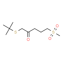 ChemSpider 2D Image | 1-[(2-Methyl-2-propanyl)sulfanyl]-5-(methylsulfonyl)-2-pentanone | C10H20O3S2