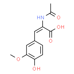 ChemSpider 2D Image | (2E)-2-Acetamido-3-(4-hydroxy-3-methoxyphenyl)acrylic acid | C12H13NO5