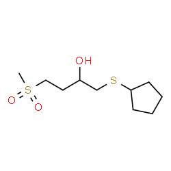 ChemSpider 2D Image | 1-(Cyclopentylsulfanyl)-4-(methylsulfonyl)-2-butanol | C10H20O3S2