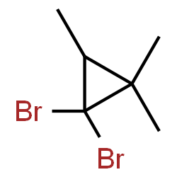 ChemSpider 2D Image | 1,1-Dibromo-2,2,3-trimethylcyclopropane | C6H10Br2