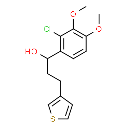 ChemSpider 2D Image | 1-(2-Chloro-3,4-dimethoxyphenyl)-3-(3-thienyl)-1-propanol | C15H17ClO3S
