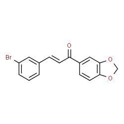 ChemSpider 2D Image | (2E)-1-(1,3-Benzodioxol-5-yl)-3-(3-bromophenyl)-2-propen-1-one | C16H11BrO3