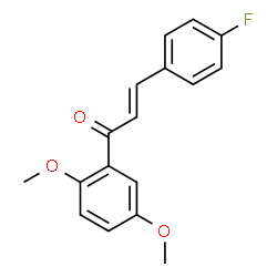 ChemSpider 2D Image | (2E)-1-(2,5-Dimethoxyphenyl)-3-(4-fluorophenyl)-2-propen-1-one | C17H15FO3
