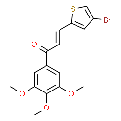 ChemSpider 2D Image | (2E)-3-(4-Bromo-2-thienyl)-1-(3,4,5-trimethoxyphenyl)-2-propen-1-one | C16H15BrO4S