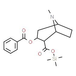 ChemSpider 2D Image | Trimethylsilyl 3-(benzoyloxy)-8-methyl-8-azabicyclo[3.2.1]octane-2-carboxylate | C19H27NO4Si