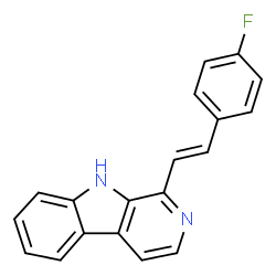 ChemSpider 2D Image | 1-[(E)-2-(4-Fluorophenyl)vinyl]-9H-beta-carboline | C19H13FN2