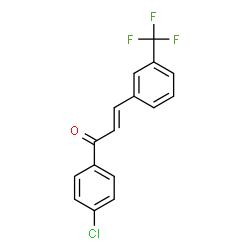 ChemSpider 2D Image | (2E)-1-(4-Chlorophenyl)-3-[3-(trifluoromethyl)phenyl]-2-propen-1-one | C16H10ClF3O