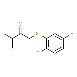 ChemSpider 2D Image | 1-[(2,5-Difluorophenyl)sulfanyl]-3-methyl-2-butanone | C11H12F2OS