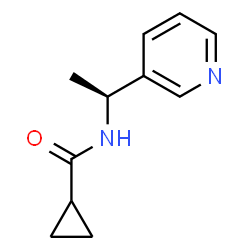 ChemSpider 2D Image | N-[(1S)-1-(3-Pyridinyl)ethyl]cyclopropanecarboxamide | C11H14N2O