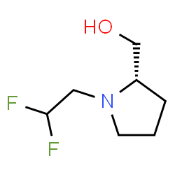 ChemSpider 2D Image | [(2S)-1-(2,2-Difluoroethyl)-2-pyrrolidinyl]methanol | C7H13F2NO