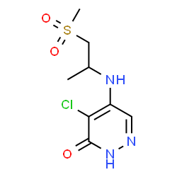 ChemSpider 2D Image | 4-Chloro-5-{[1-(methylsulfonyl)-2-propanyl]amino}-3(2H)-pyridazinone | C8H12ClN3O3S