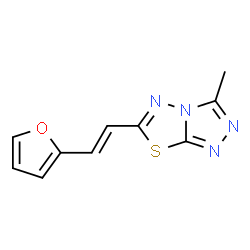 ChemSpider 2D Image | 6-[(E)-2-(2-Furyl)vinyl]-3-methyl[1,2,4]triazolo[3,4-b][1,3,4]thiadiazole | C10H8N4OS